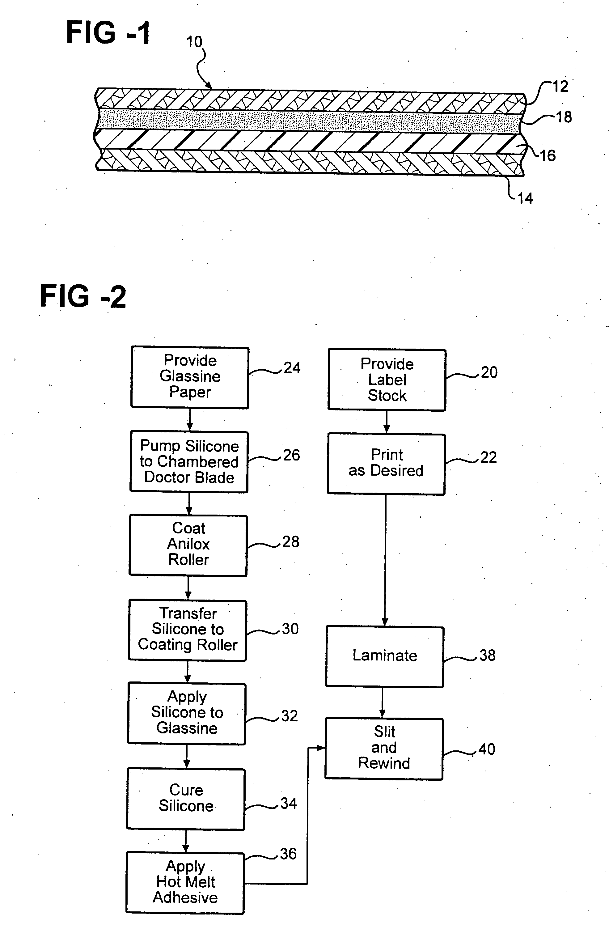 Method and apparatus for manufacturing pressure sensitive adhesive label stocks with printing under adhesive and product produced thereby