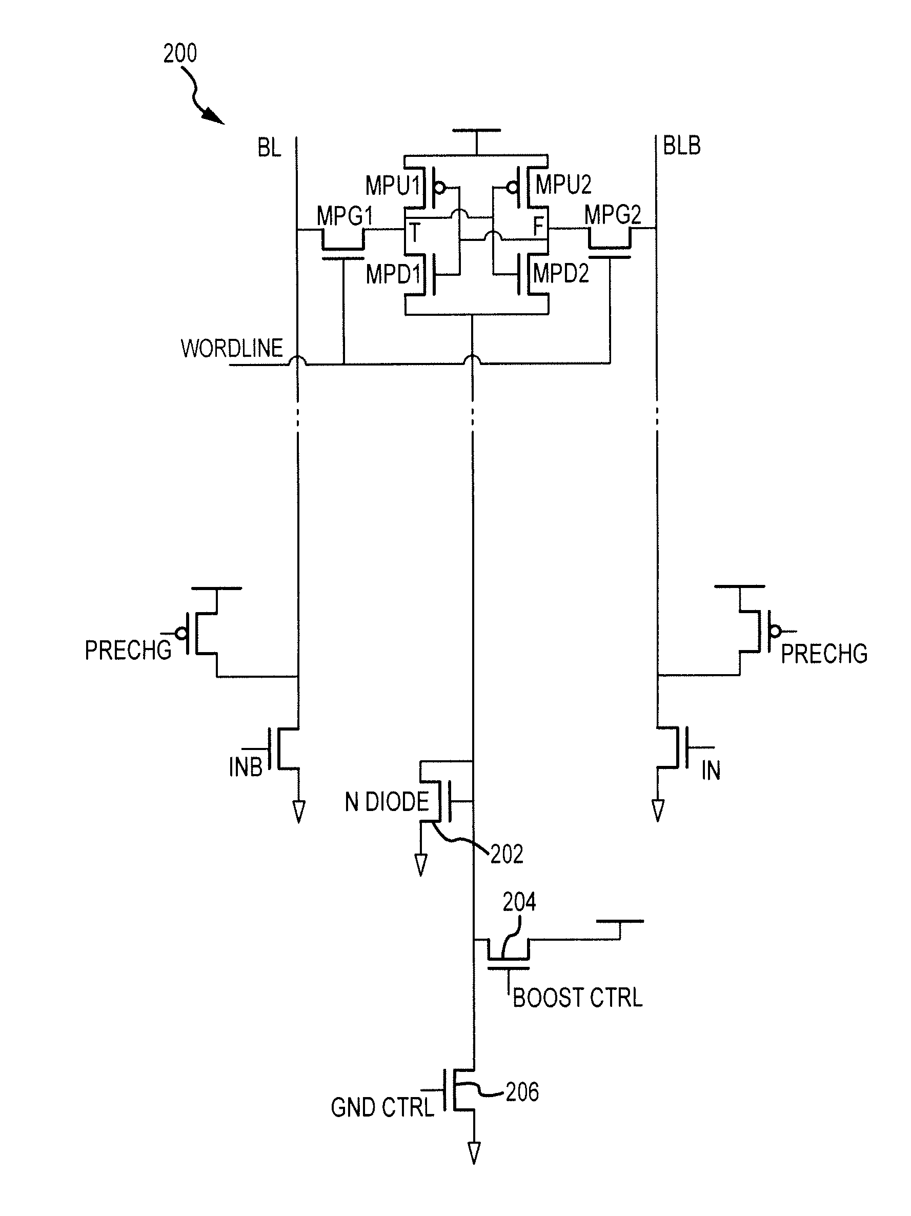 Self-timed write boost for SRAM cell with self mode control