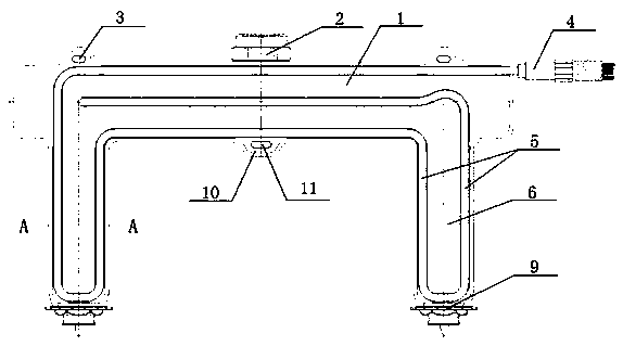Hot runner system for processing and manufacturing main runner and branch runner from one block of material