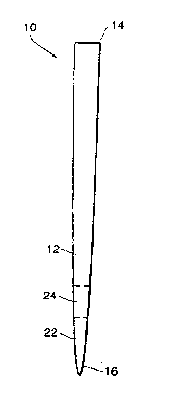 Implement and method for determining presence of moisture in a root canal