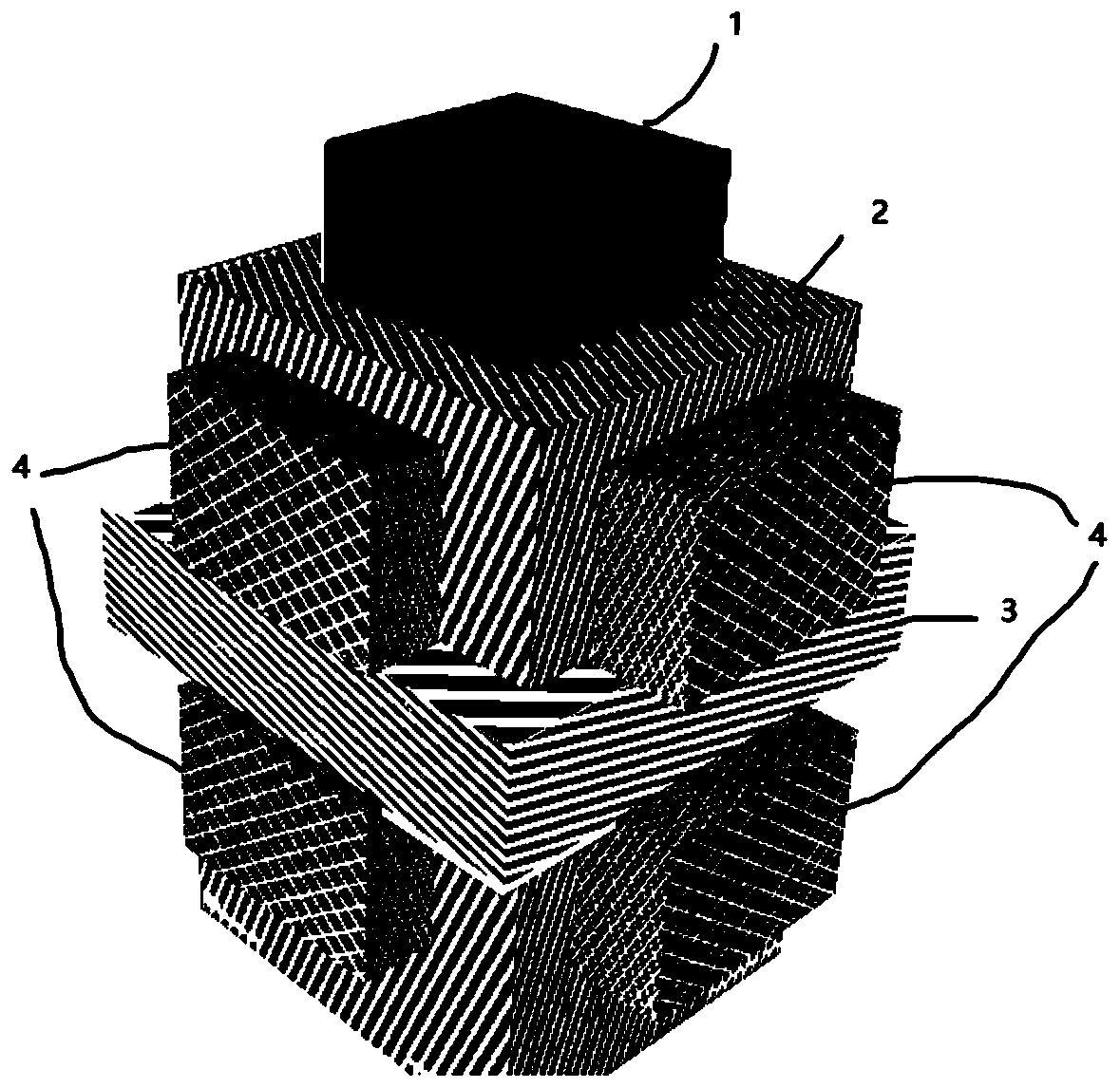 Three-dimensional molecular-based ferroelectric memory device