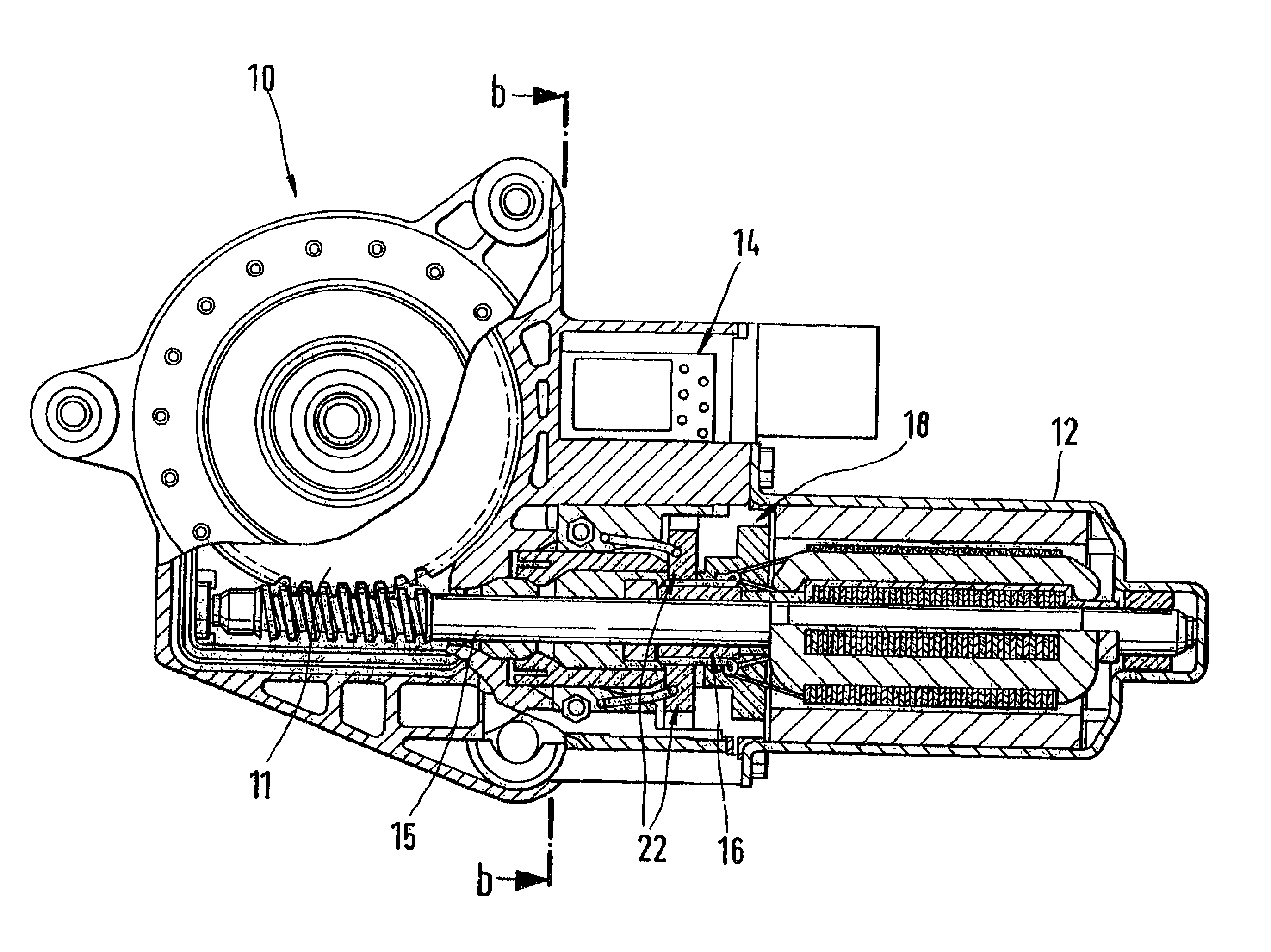 Electric motor, in particular for raising and lowering disks in motor vehicles