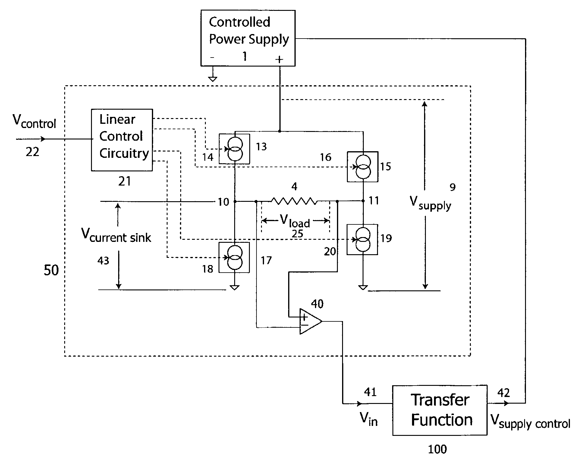 Bipolar current source based on a unipolar power supply