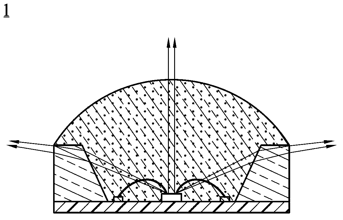 Small-size led packaging structure for enhancing light emitting angle