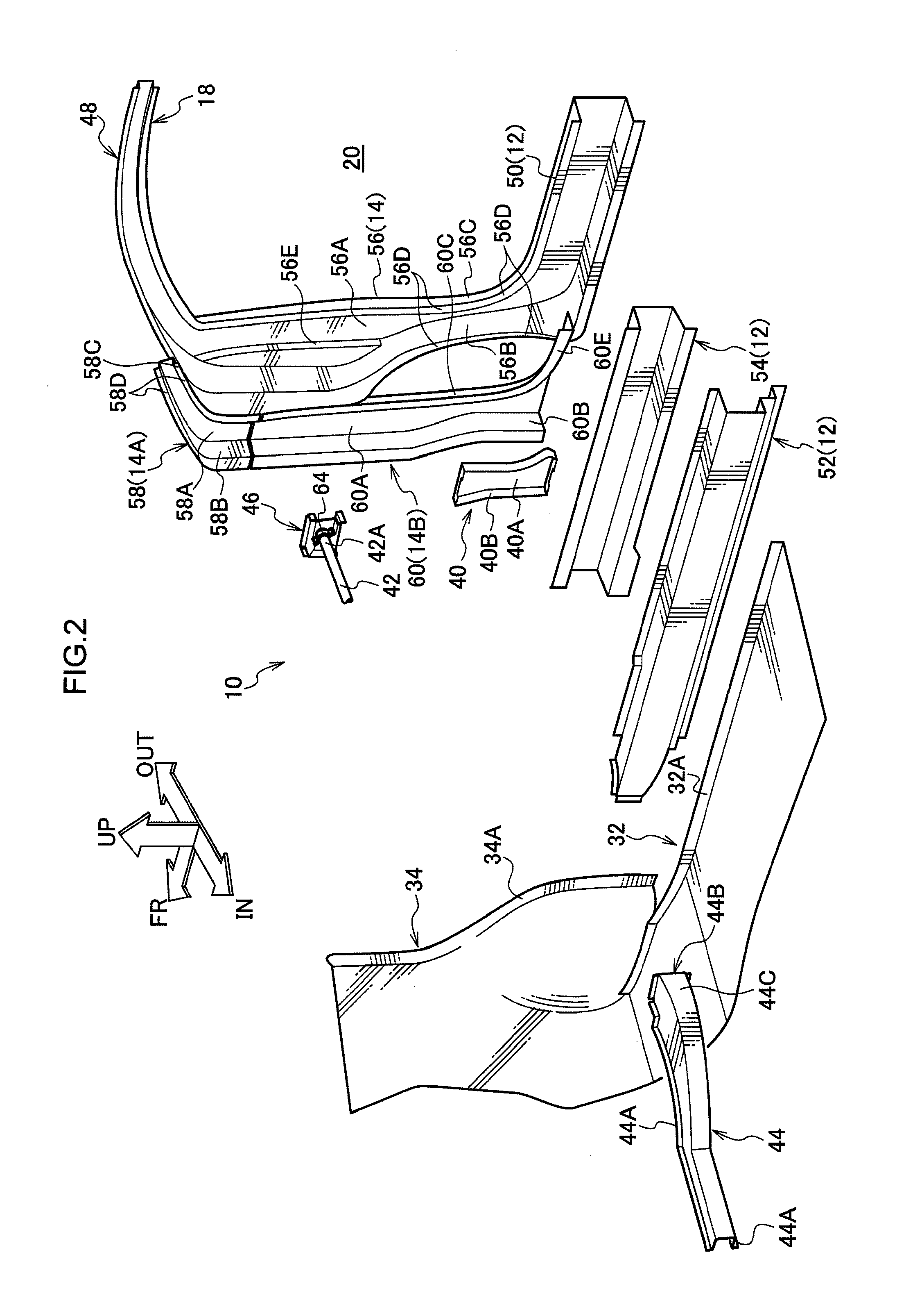 Vehicle body forward portion  structure