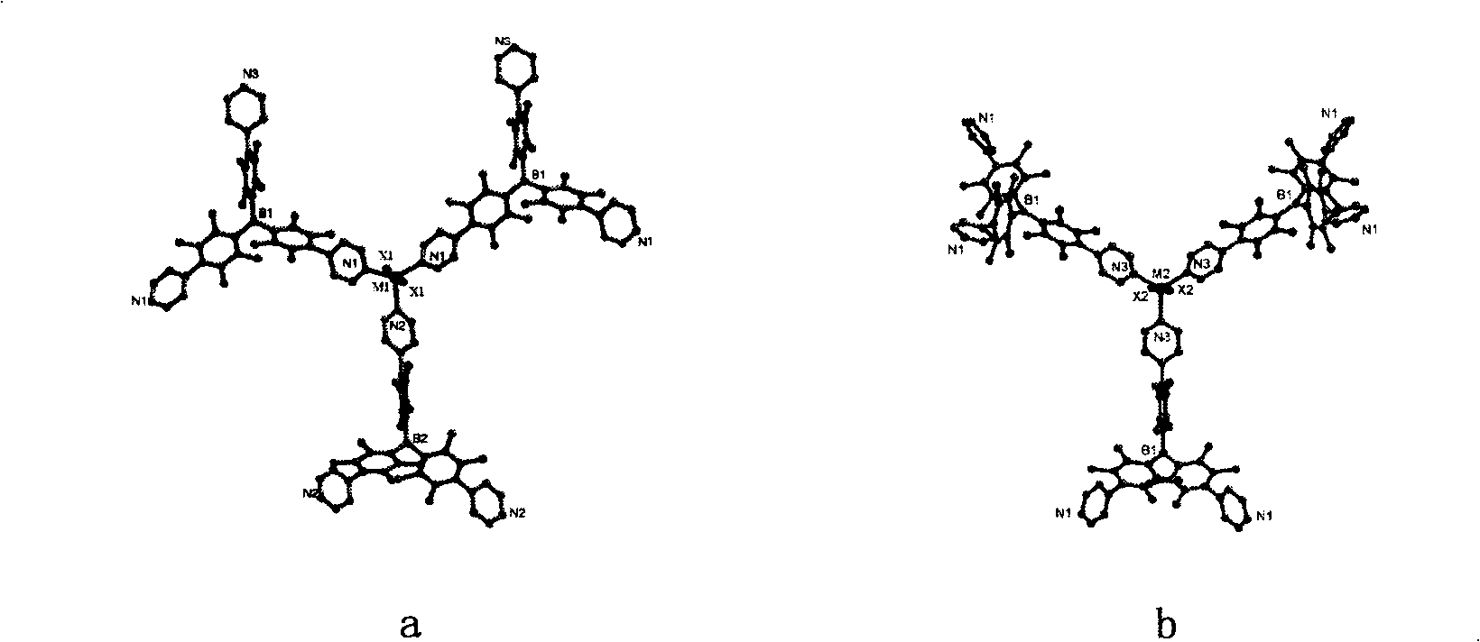 Method for preparing non-linear optical metal-organic boron polymer crystal material