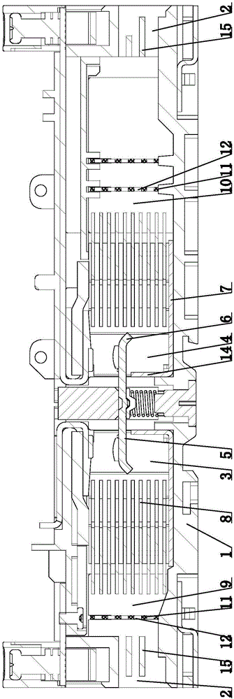 Arc-extinguishing device of control and protection switch