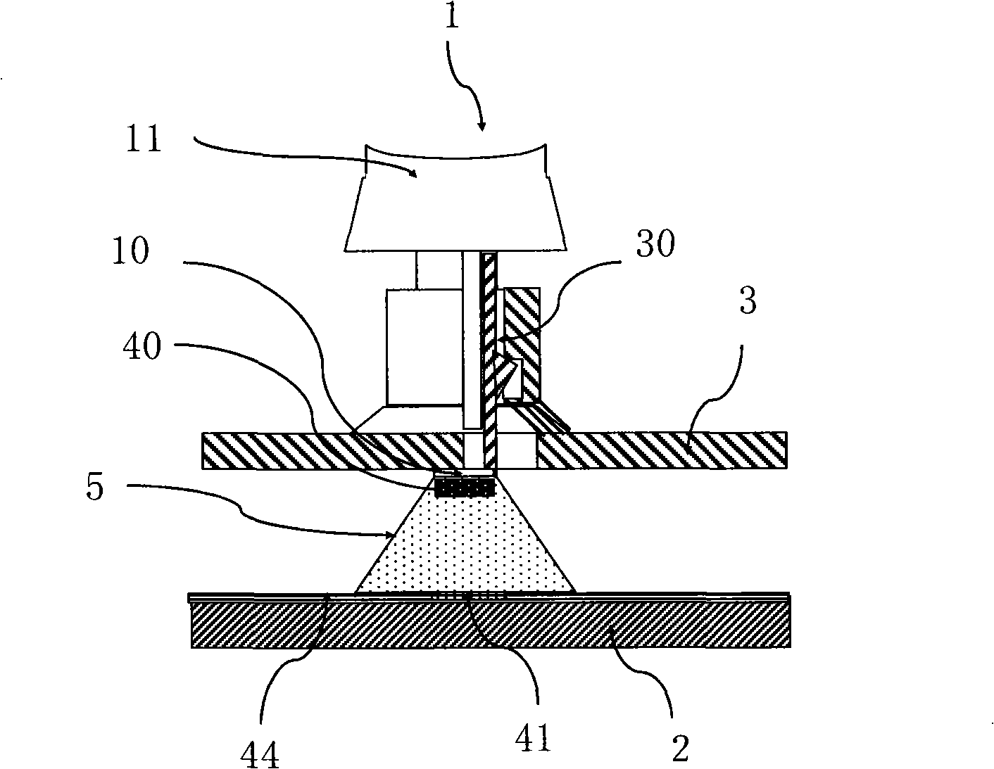 Button switch having guiding device and construction thereof