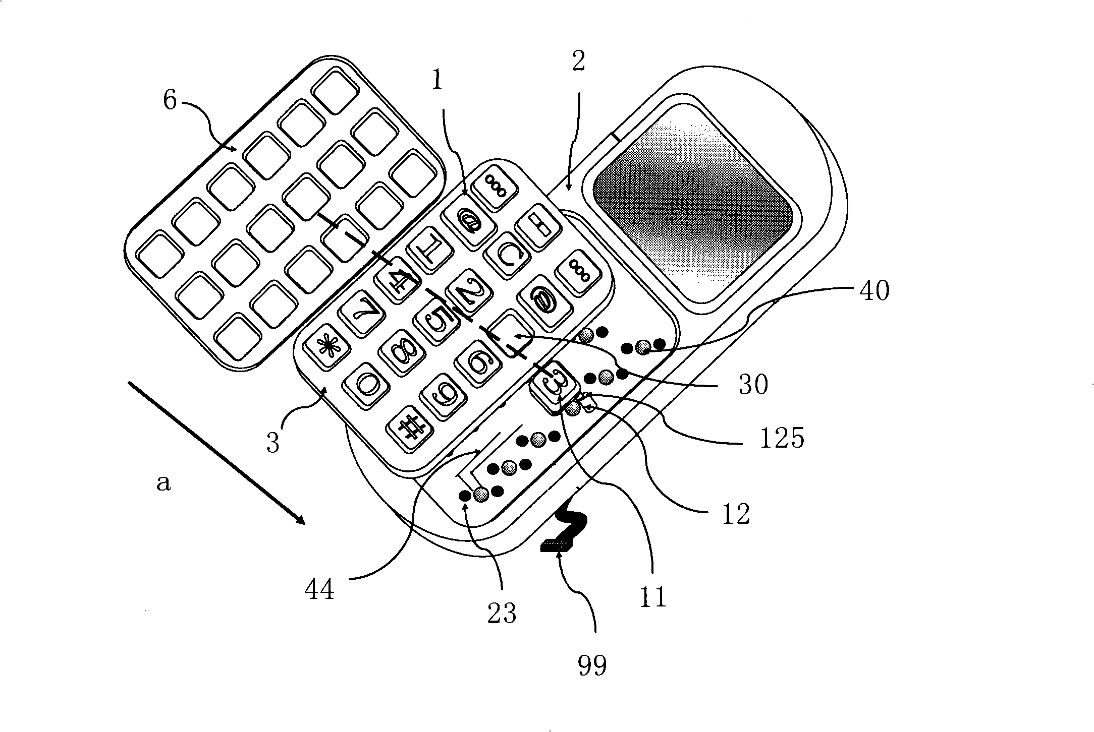 Button switch having guiding device and construction thereof