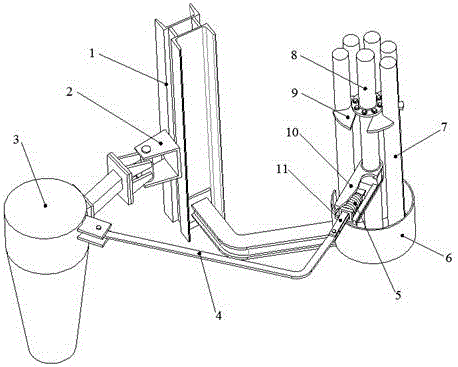 Drill carriage rough filter metamorphic linkage residue removing device