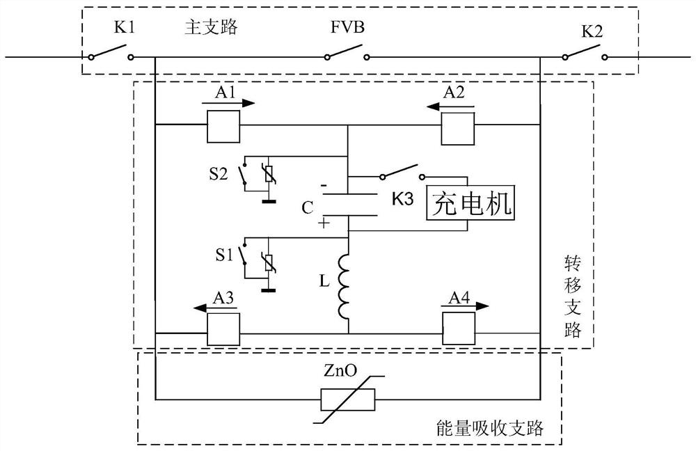 A mechanical DC circuit breaker and its charging circuit