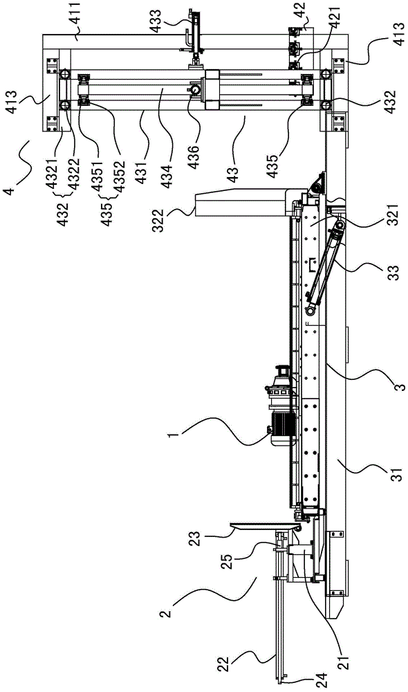 A wall panel automatic demoulding, palletizing and separating equipment