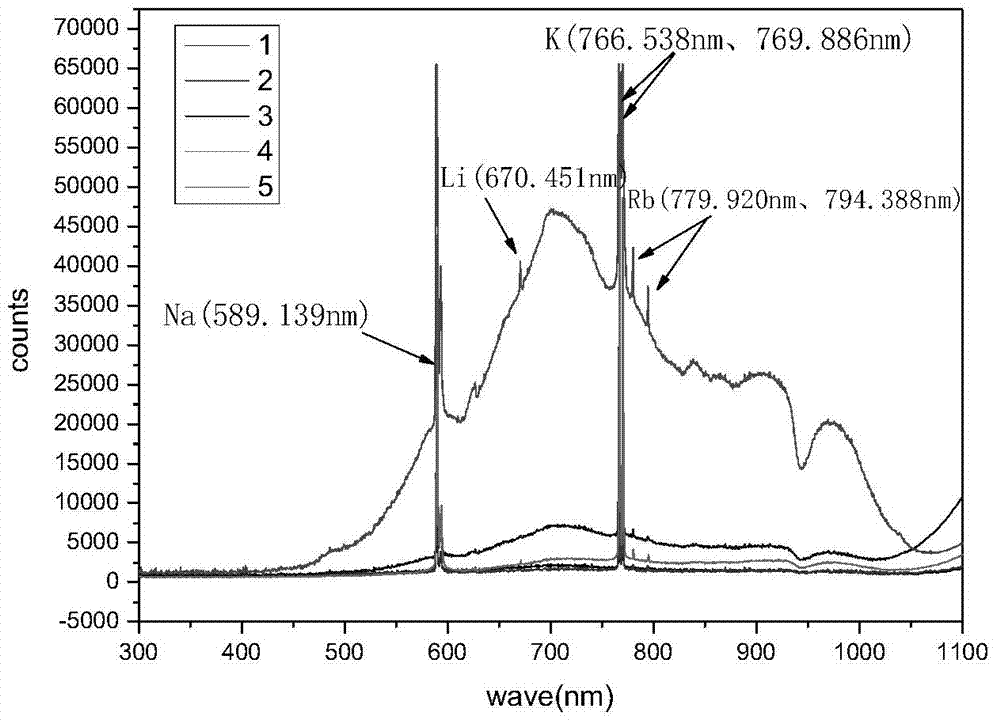 Online detection method of concentration of gas-phase alkali metal in boiler combustion flame