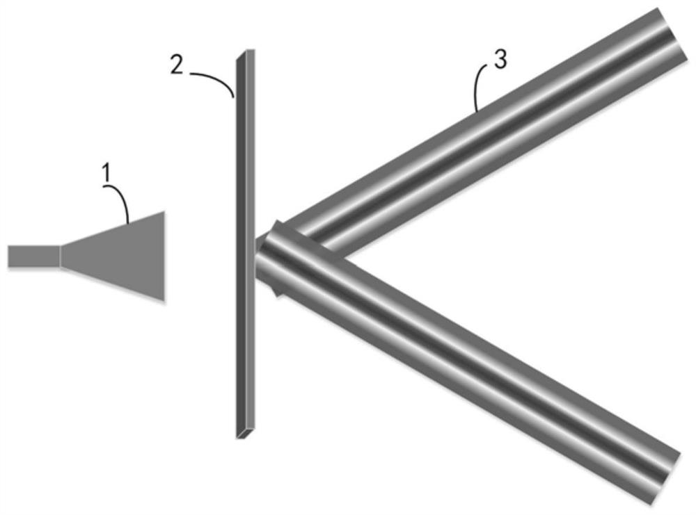 Broadband lens for generating deflection Bessel multi-beam and regulation and control method