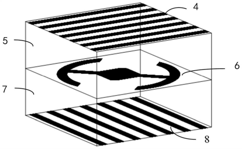 Broadband lens for generating deflection Bessel multi-beam and regulation and control method