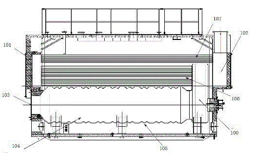 Superheated steam combined boiler and superheated steam making method