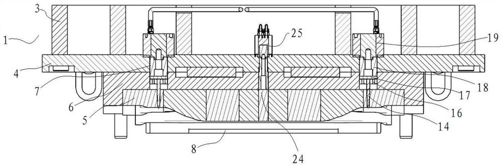 A liquid-filled molding die and liquid-filled molding method