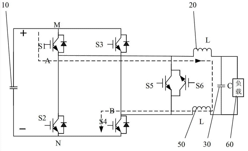 Monophase full-bridge inverter circuit and modulation method thereof