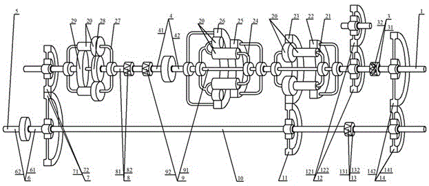 Compound type rear-auxiliary-chamber-prolonged type torque limited fluid coupling and starter