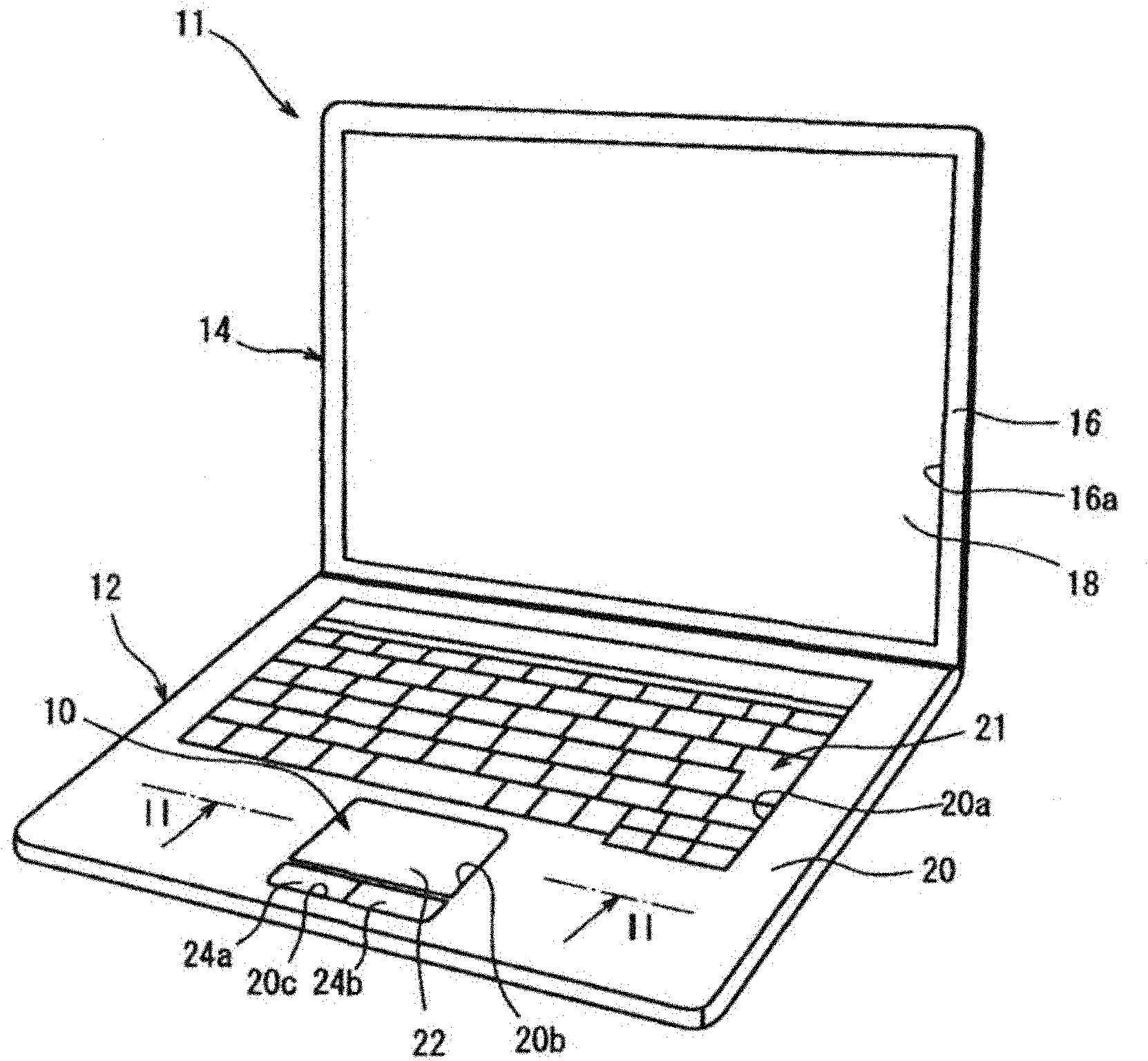 Antenna embedded input device and electronic device having the device