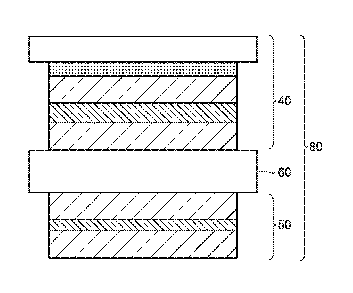 Set of polarizing plates and front-plate-integrated liquid crystal display panel