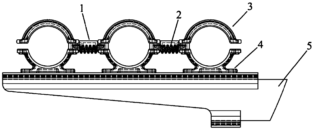 Line-shaped cable clamp