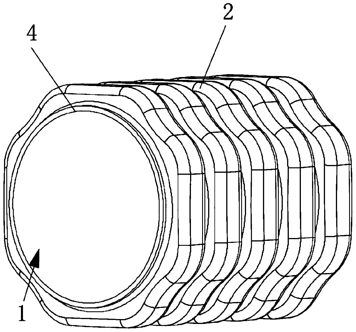High-impact-resistance pillow-shaped composite sleeve and sleeve assembly