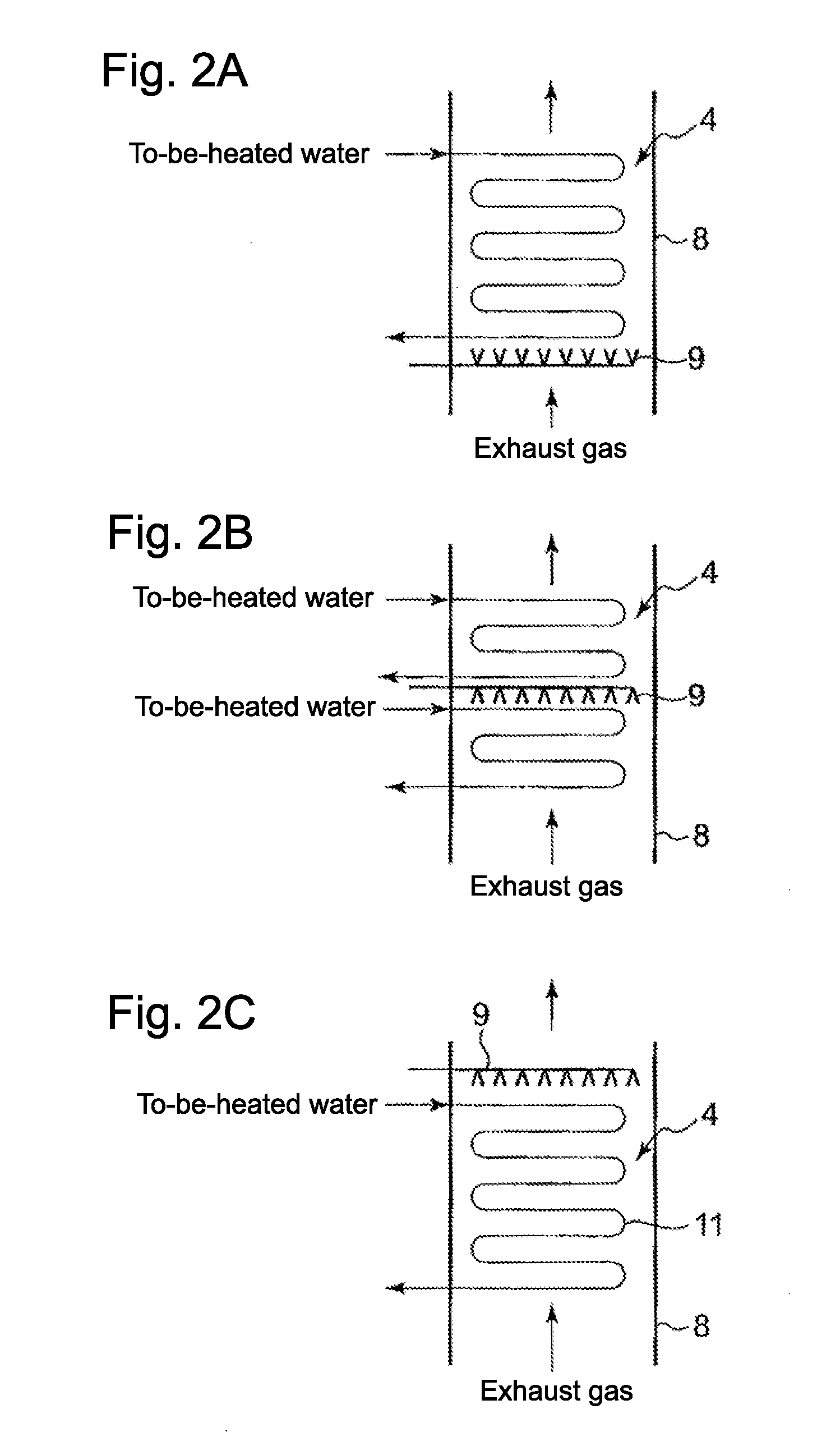 Device for recovering residual heat from exhaust gas