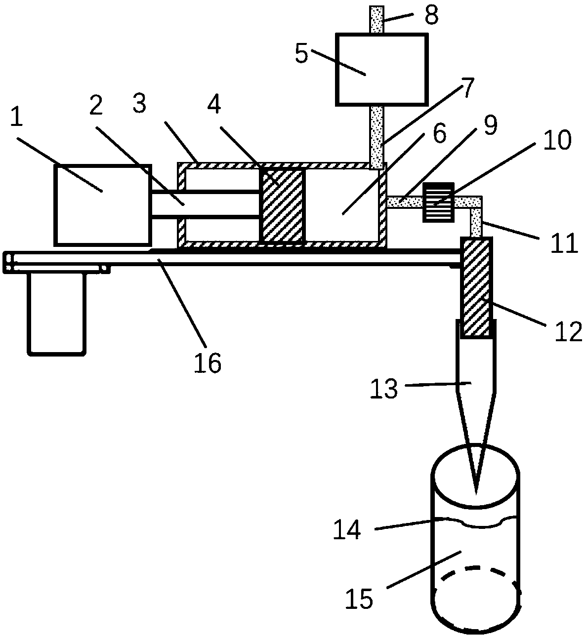 Liquid level detecting device for active immunity workstation