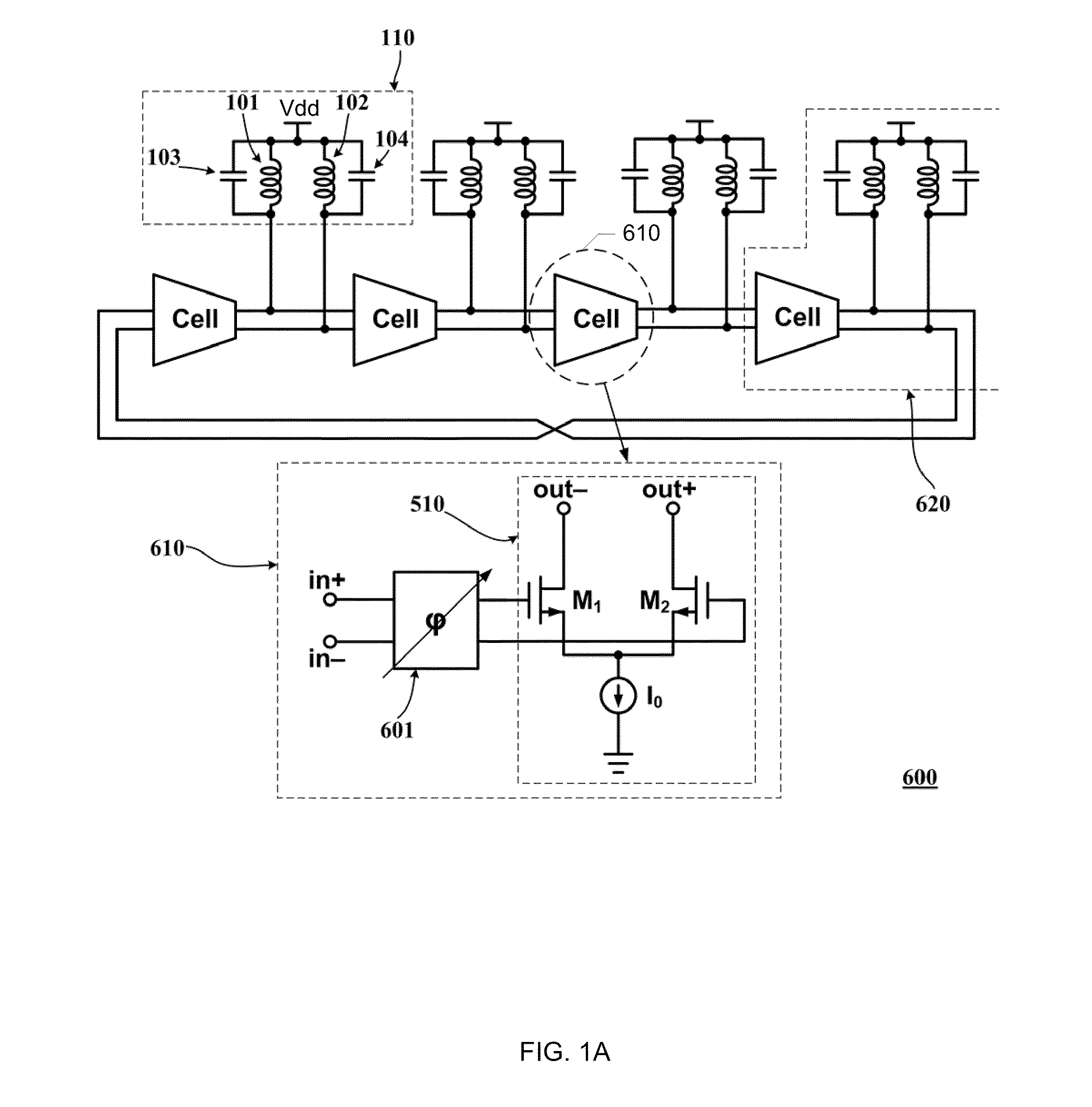 Method and apparatus for tuning frequency of LC-oscillators based on phase-tuning technique