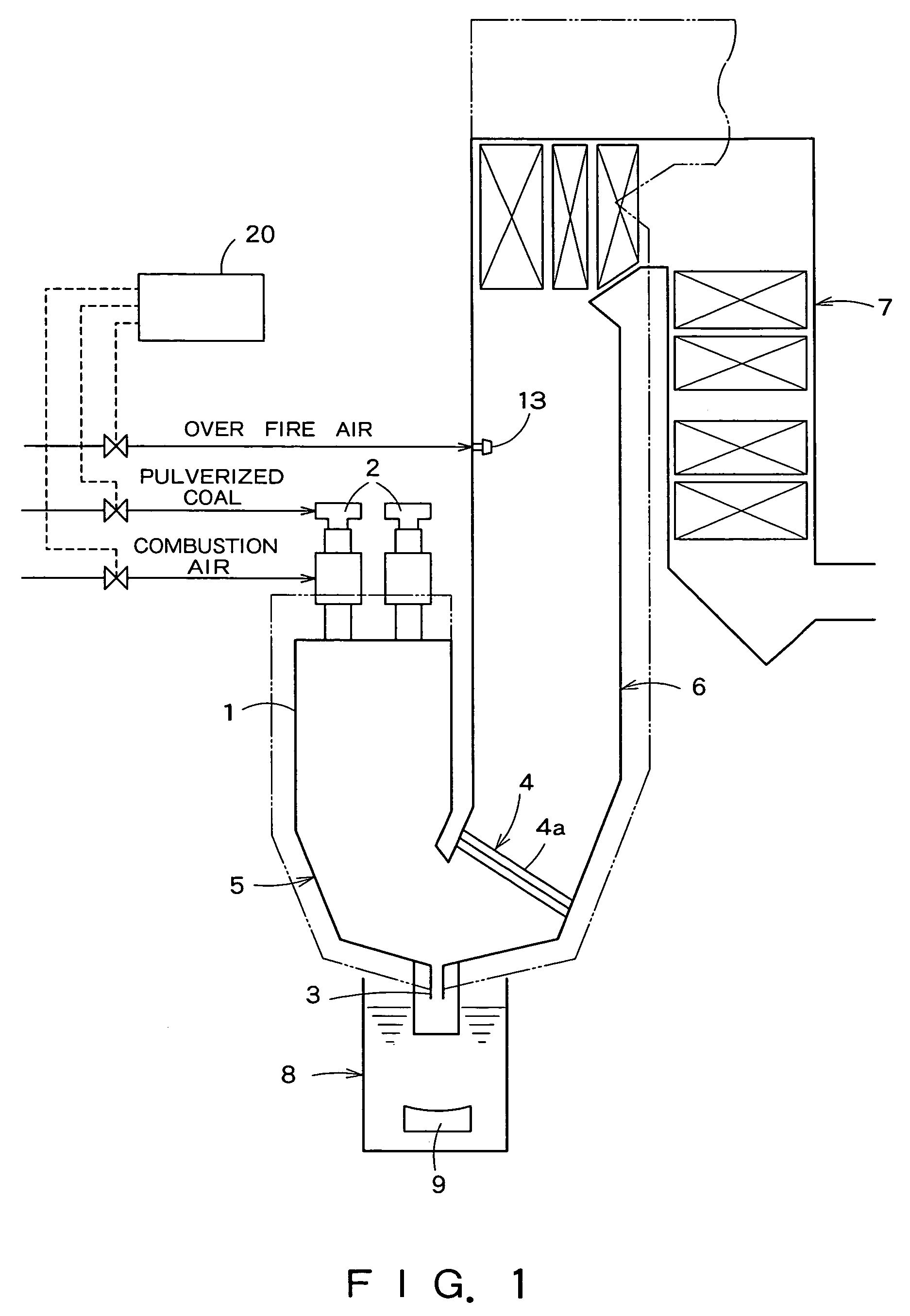 U-type slag-tap firing boiler and method of operating the boiler