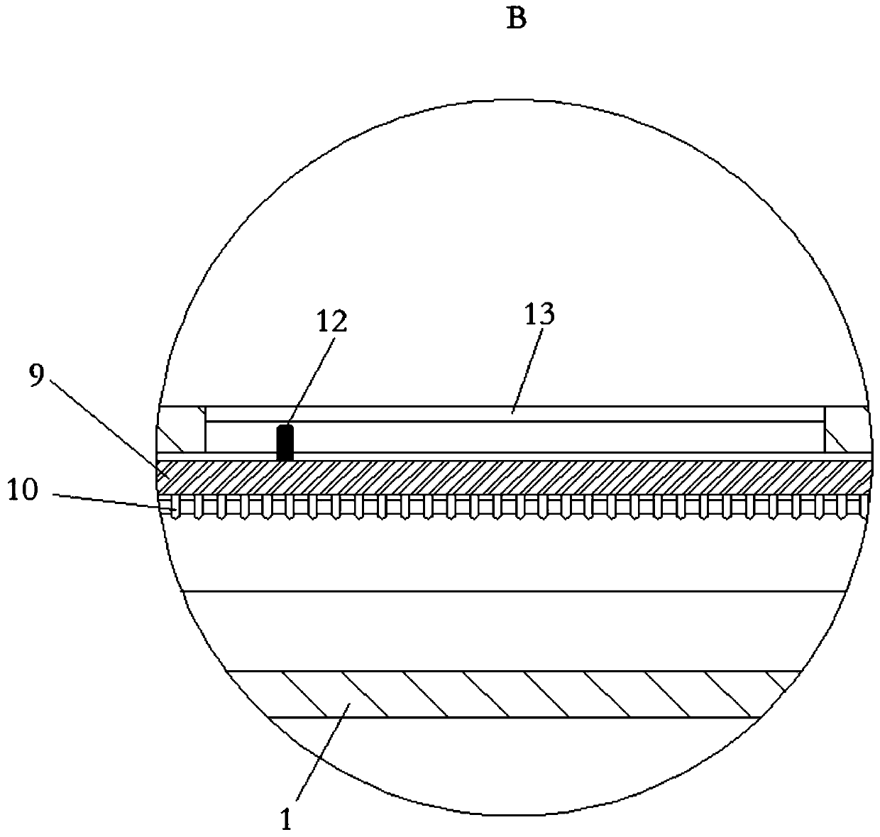 An internal circulation type stabilized tumor water drainage device