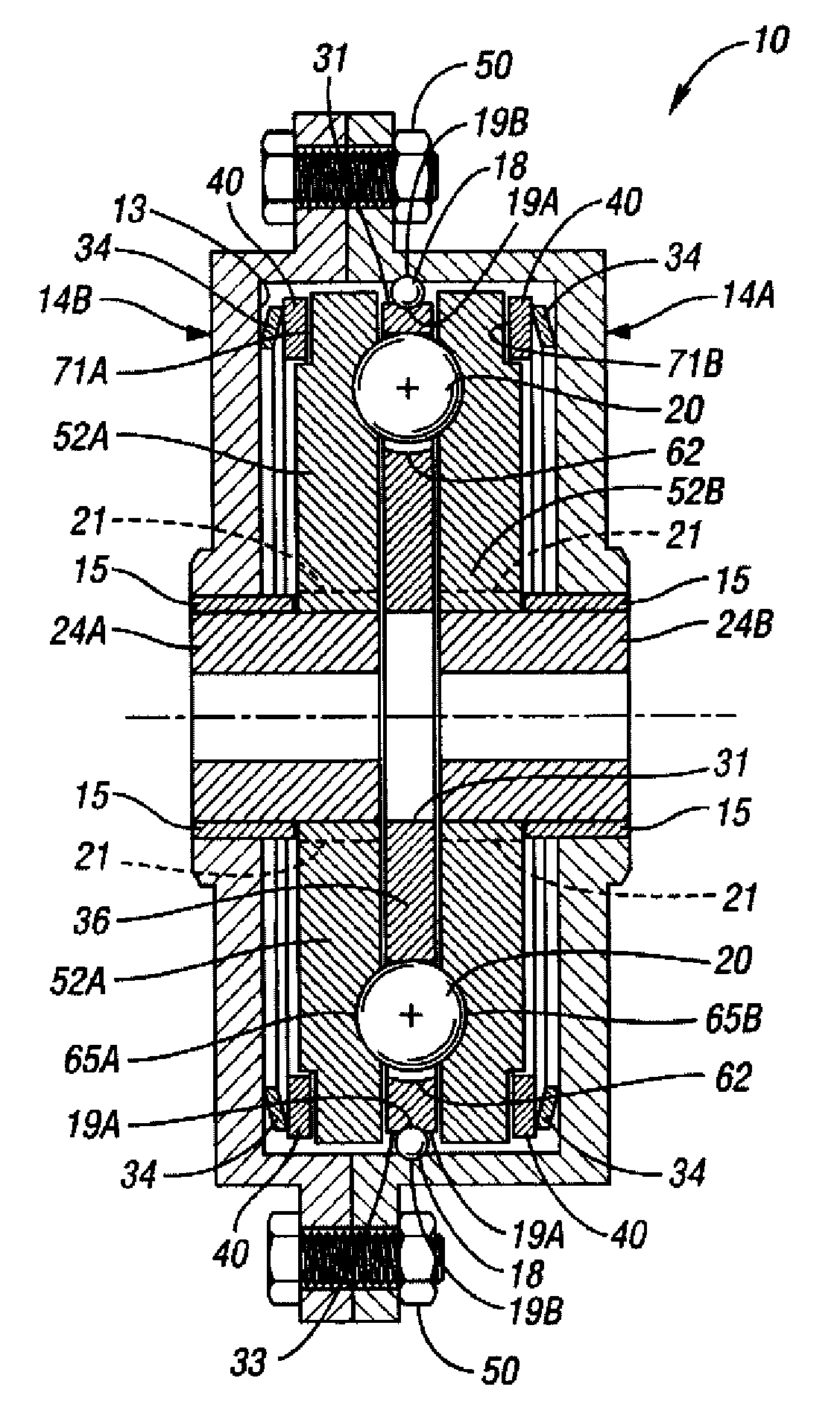 Cycloid limited slip differential and method