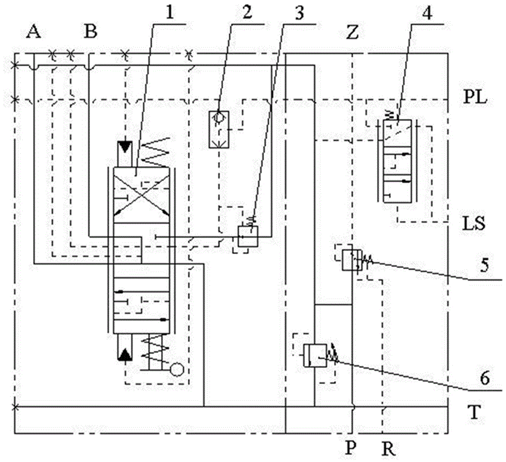 Load sensing proportional multiway valve with load pressure duplication