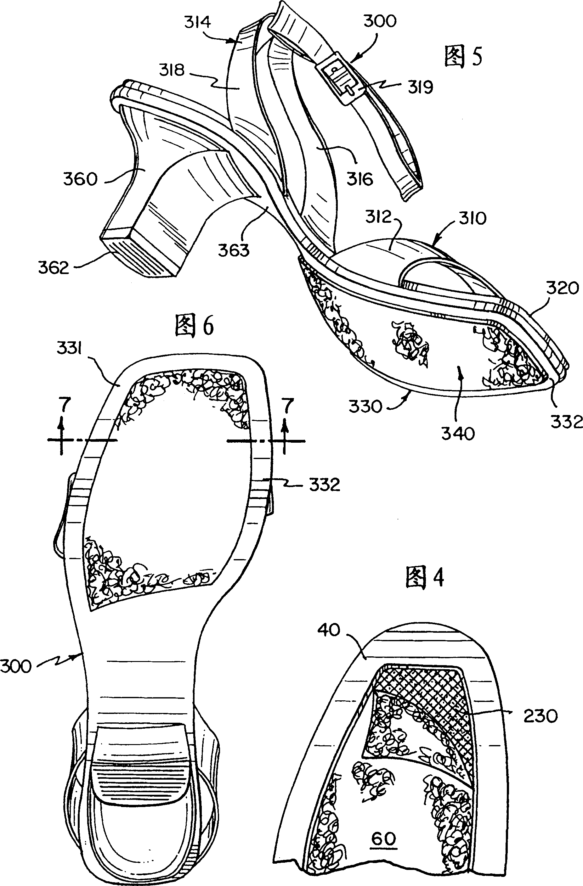 Shoe having a fabric outsole and manufacturing process thereof