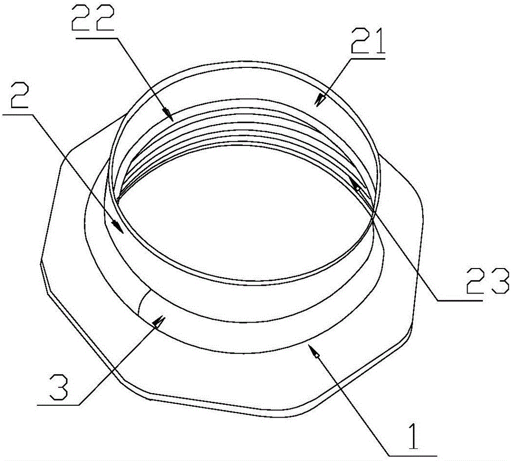Metal rivet nut and machining process thereof