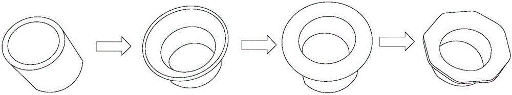 Metal rivet nut and machining process thereof