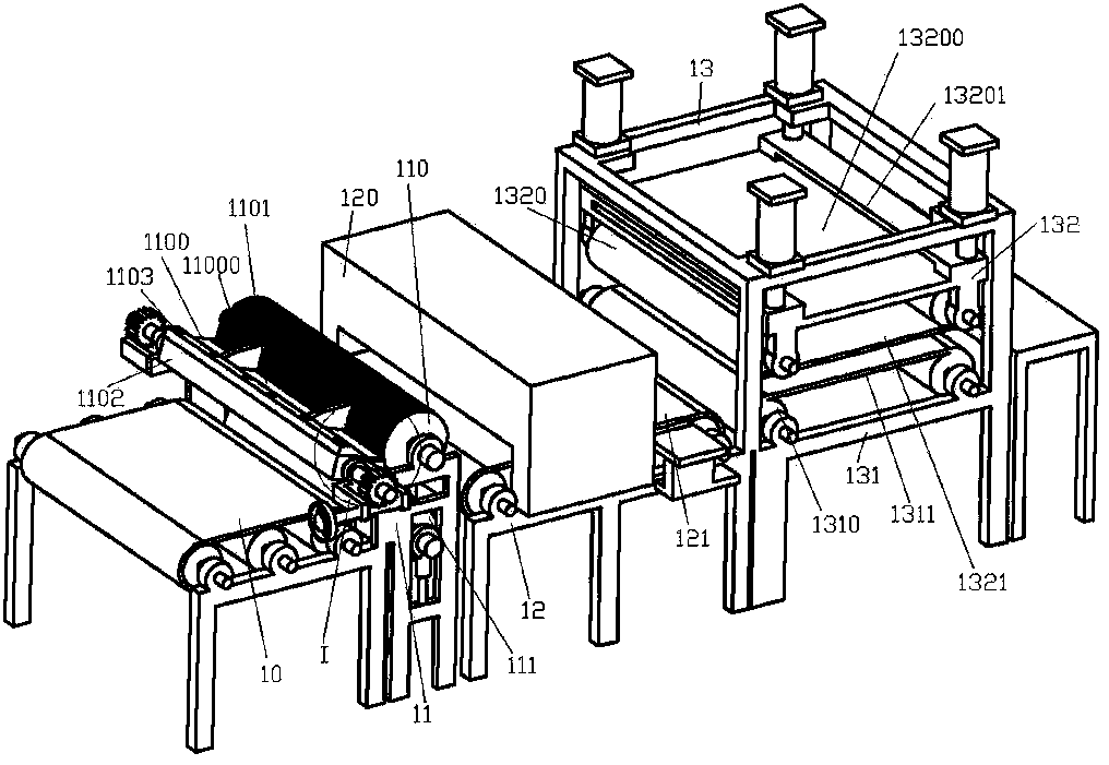 Device for producing composite cushion core of mattress