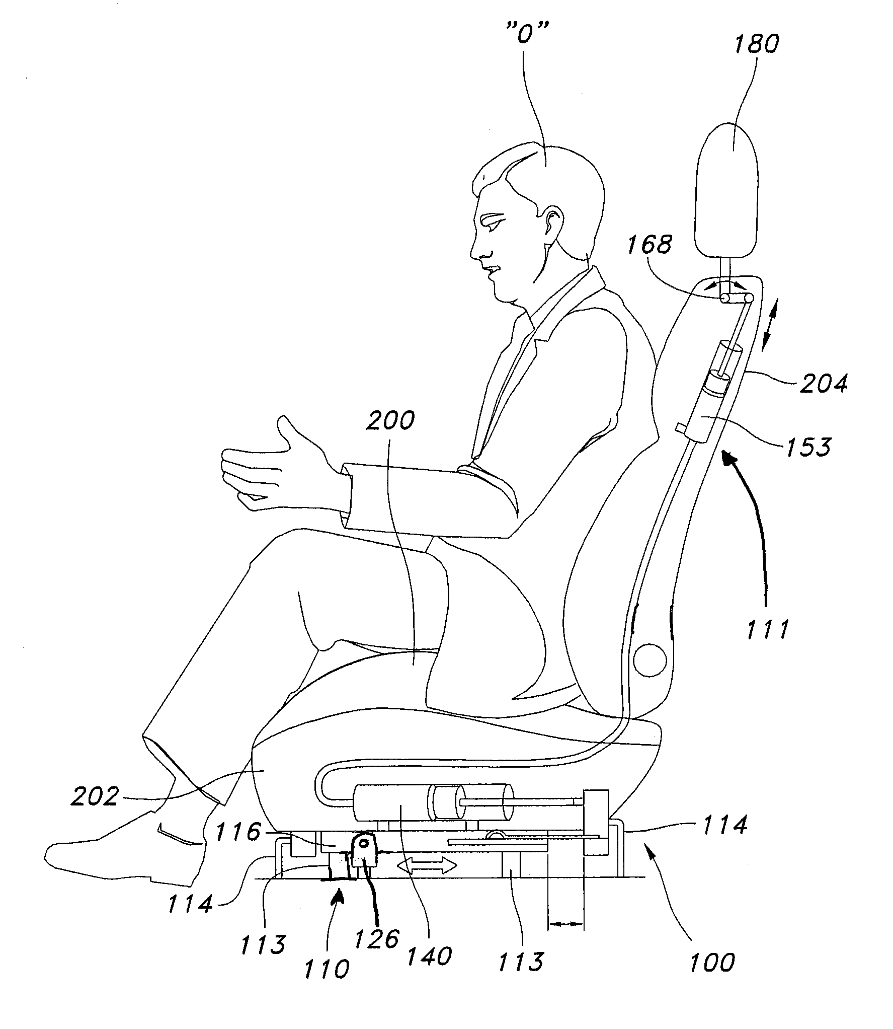 Anti-whiplash vehicle system with active head restraint