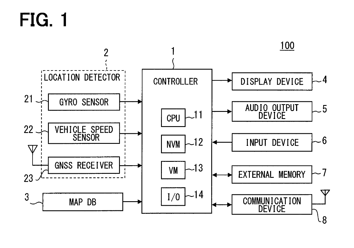 Navigation apparatus displaying information related to target intersection