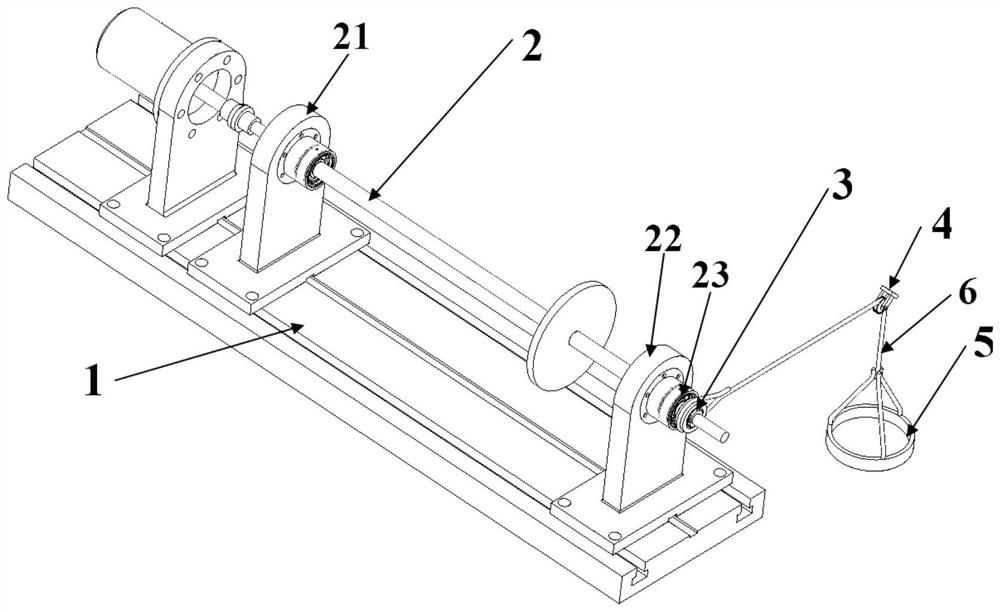 A static eccentric oil film loading device and loading method for a squeeze oil film damper-rotor test system