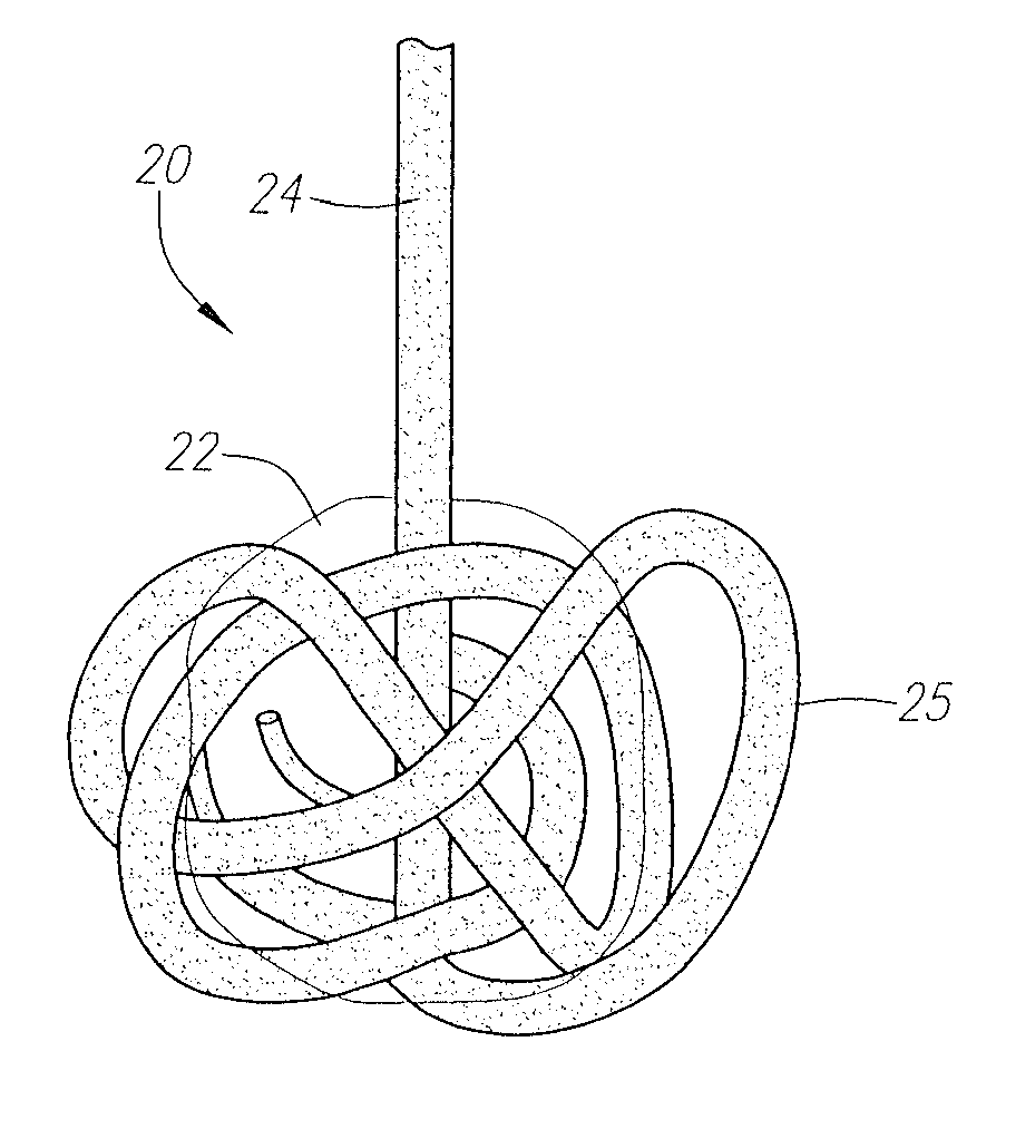 Vascular plug having composite construction