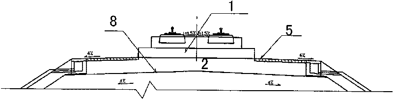 Redbeds mudstone filled high-speed railway subgrade and construction method thereof