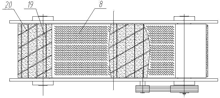 Belt type lattice flow rice husking machine and rice husking method