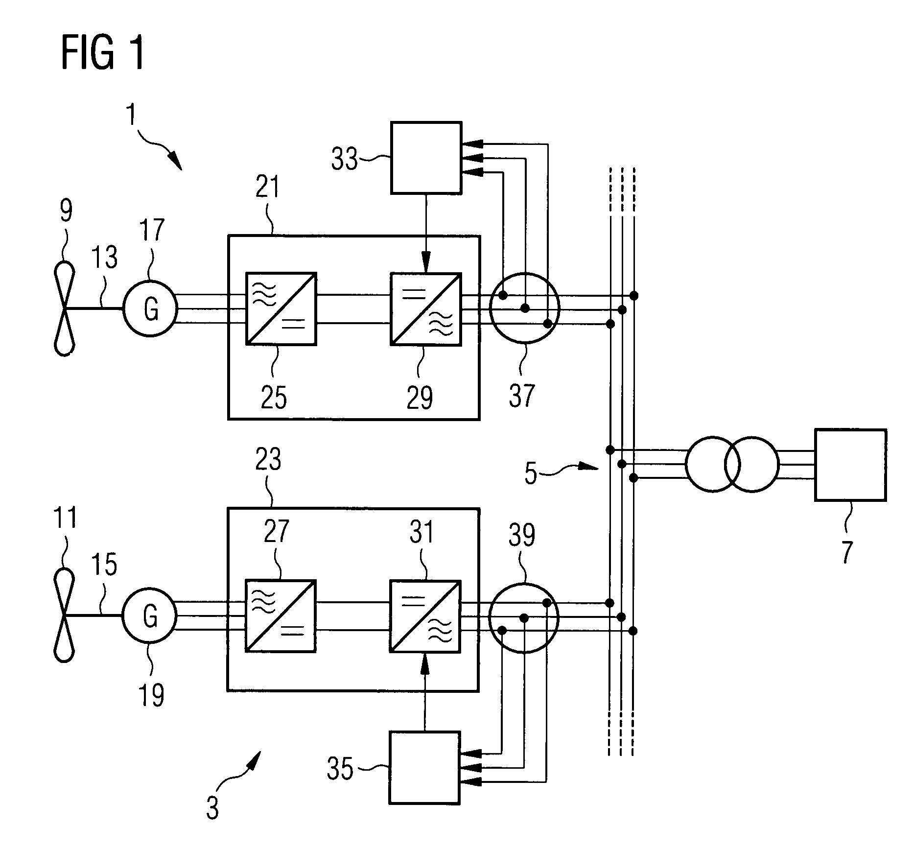 Wind energy installation and method of controlling the output power from a wind energy installation