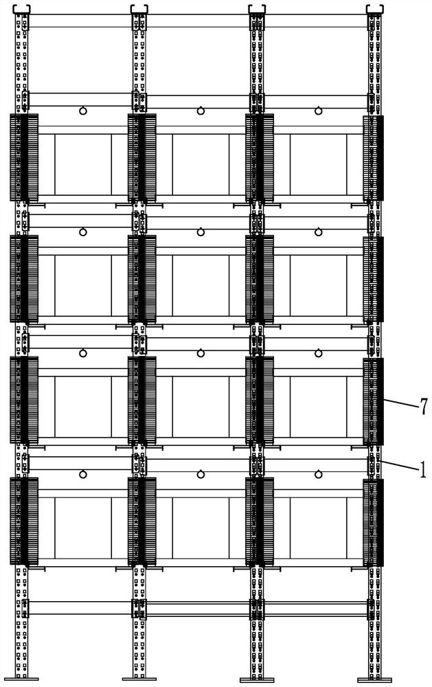 Wire harness goods shelf anti-winding mechanism