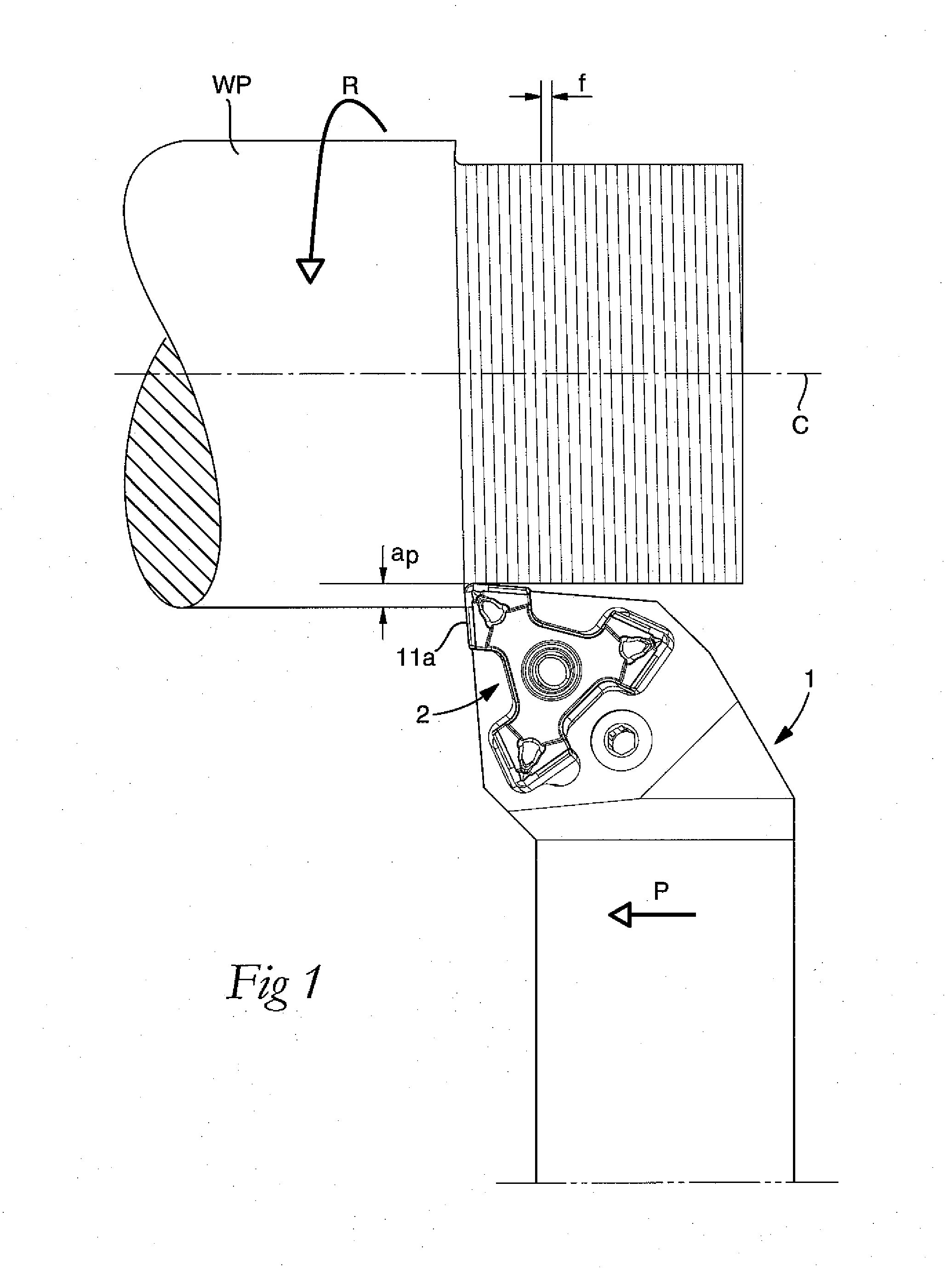 Tool for chip removing machining as well as a solid indexable cutting insert and a solid basic body therefor