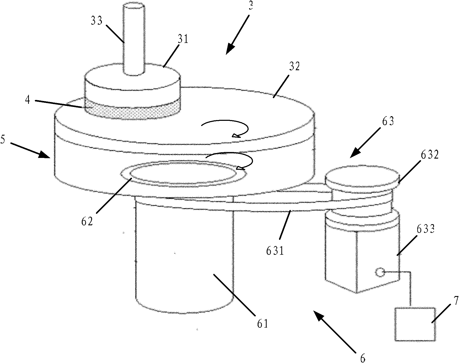 Chemical mechanical grinding device