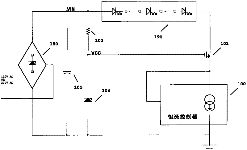 Linear constant current controller