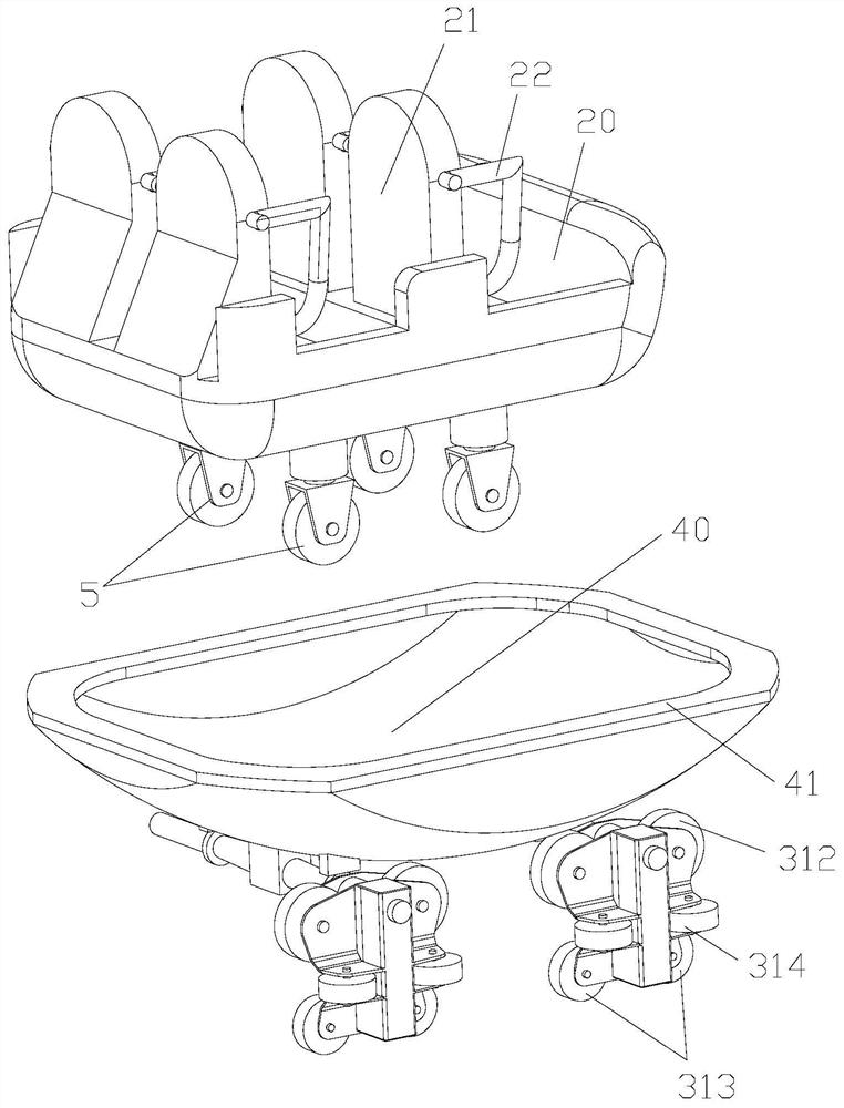 Roller coaster with passenger device capable of sliding at will